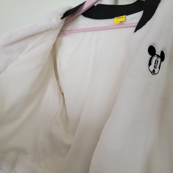 Disney Mickey Mouse Faux Fur Bomber Jacket - Picture 6 of 8